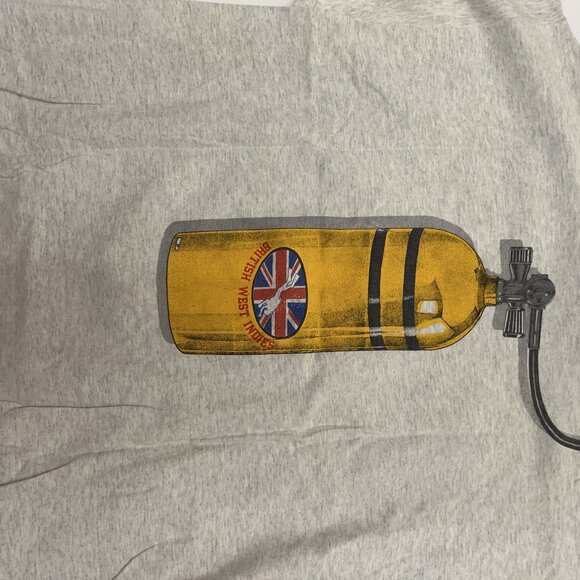 Vintage 90s Fruit of the Loom Heavy Cotton T-Shirt XL Made in USA Scuba Vacation - Picture 11 of 12